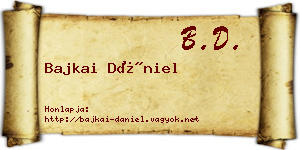 Bajkai Dániel névjegykártya
